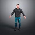 Men's Black Leather Jacket With Distressed Denim Jeans Casual Daily Outfit Look