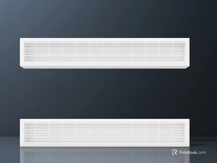 Modern White Air Conditioner Vents Design For Home Interior Decoration 3d model 