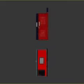 Various Colored Furniture Doors With Glass Panes Metal Bars And Solid Panels