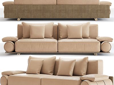 Modern double sofa multiplayer sofa model