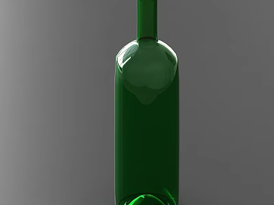 Green Ceramic Bottle With Elegant Design And Smooth Surface For Decorative 3d model