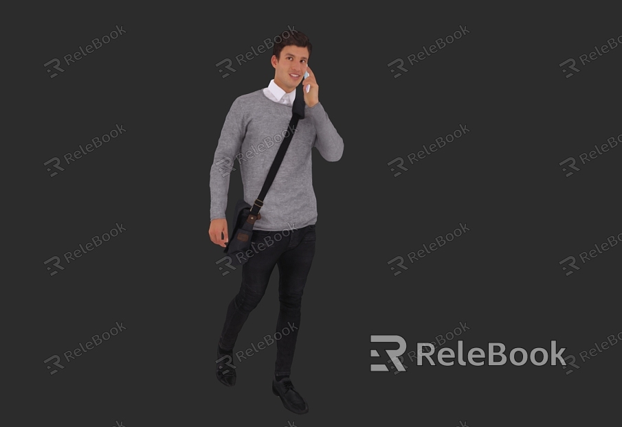 Standing Men Call Men Casual Men model