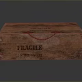 Wooden Storage Box For Fragile Items With Handle And Metal Clasps