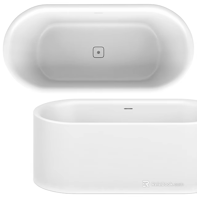Modern White Bathtub Design With Sleek Smooth Surface And Minimalist Style 3d model 