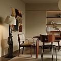 Modern Dining Room Interior Design With Table Chairs And Plants