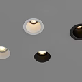 Modern Recessed Ceiling Lights in White and Black with Bright Illumination Effect