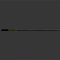 Ancient Style Decorative Sword With Carved Metal Blade And Green Gemstone Hilt
