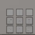 Modern Wall Mounted Switch Panels With Various Switch And Socket Designs