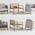 Modern Single Sofa Designs with Wooden Frame Fabric Cushions and Armrests for Living Room
