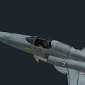 Military Gray Fighter Jet Featuring Pilot in Cockpit And Wing Mounted Missiles