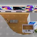 PHILIPS Retail Store Counter With Large Display Screens And Reception Area