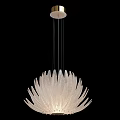 Elegant White Feather Shaped Modern Chandelier Lighting Fixture Design