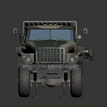 Military Heavy Duty Truck With Green Camouflage Multiple Rocket Launcher System Design