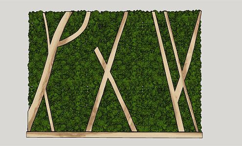 modern plant wall green plant wall 3d model