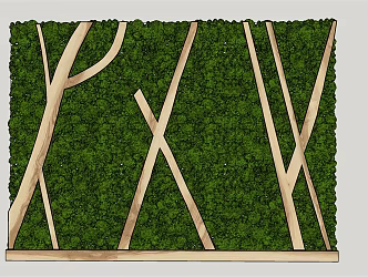 modern plant wall green plant wall 3d model