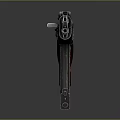 Detailed Shiny Red Wooden Rifle With Metal Components And Classic Design