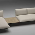 Modern Sectional Sofa With Neutral Upholstery And Different Configurations 3d model