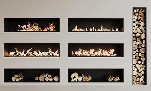 Modern Fireplace 3d model