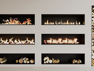 Modern Fireplace 3d model