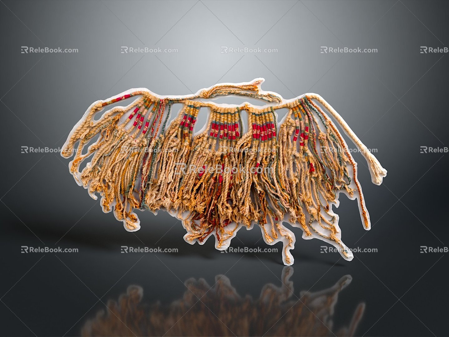 Rope pile rope hemp rope group rope life supplies construction supplies life-saving supplies 3d model