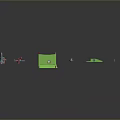 Colorful Furniture Modular Components Design With Various Shapes Colors Neatly Arranged On Dark Background