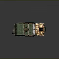 Military Off Road Vehicle With Camouflage Paint Green Canvas Top And Rugged Tires