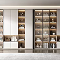 Modern bookcase combination 3d model