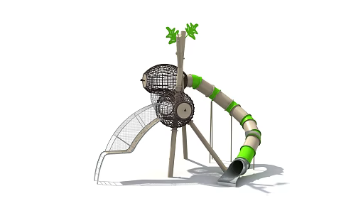 Amusement equipment slide 3d model