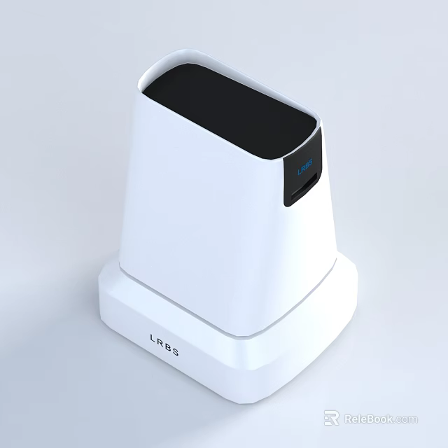 Modern White Smart Machine With Black Top And Automatic Sensing Function For Home Use 3d model 