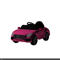 Pink Ride On Kids Electric Toy Car With Convertible Design And Black Seats