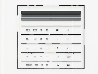 Modern spotlight magnetic attraction lamp track lamp downlight grille opening lamp combination 3d model