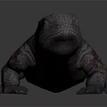 Vibrant Purple and Pink Lizard with Patterned Skin 3D Model on Gray Background