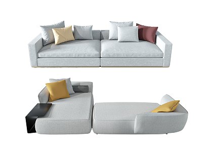 Modern Combination Sofa Multiplayer Sofa 3d model