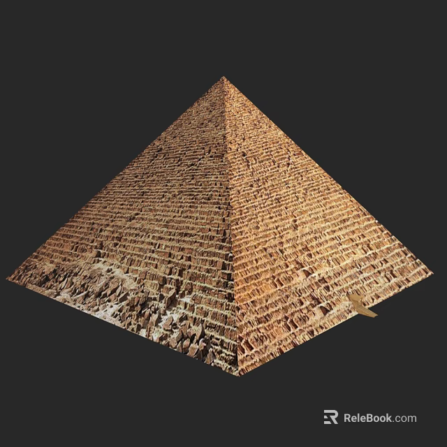 Cartoon Scene Of Ancient Pyramid With Detailed Brick Texture And Design 3d model 