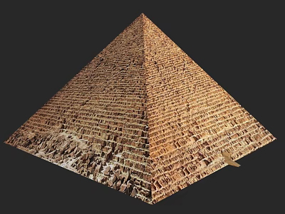 Cartoon Scene Of Ancient Pyramid With Detailed Brick Texture And Design 3d model