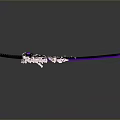 Ornate Samurai Sword With Purple Blade And Detailed Pink Floral Decorations