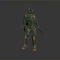 Mech Warrior Mech Soldier Machine Battlearm Mechanical Battlearm Machine Fighter Robot 3d model