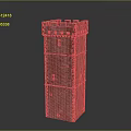 Tower defense sentry tower air defense watchtower observatory tower loft 3d model