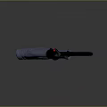 Industrial Equipment Tool With Curved Metal Pipe Black Handle And Red Button