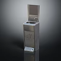 Vertical Stainless Steel Hand Wash Station With Foot Pedal Sink And Faucet