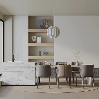 Modern table combination 3d model