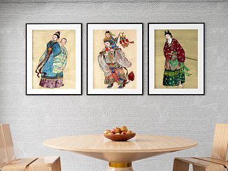 Art Illustration Decorative Hanging Painting 3d model