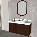 American bathroom cabinet 3d model