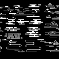 Traditional Chinese Pattern Design With Cloud Motifs Waves And Mountain Shapes