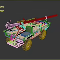 Mobile Artillery Weapon System Mounted on Tactical Military Vehicle with Long Barrel