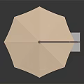 Modern Outdoor Cantilever Umbrella With Metal Frame Square Base And Light Canopy