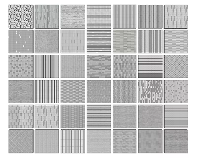 Garden Ornaments Showcasing Diverse Gray Textured Patterns for Outdoor Decoration 3d model