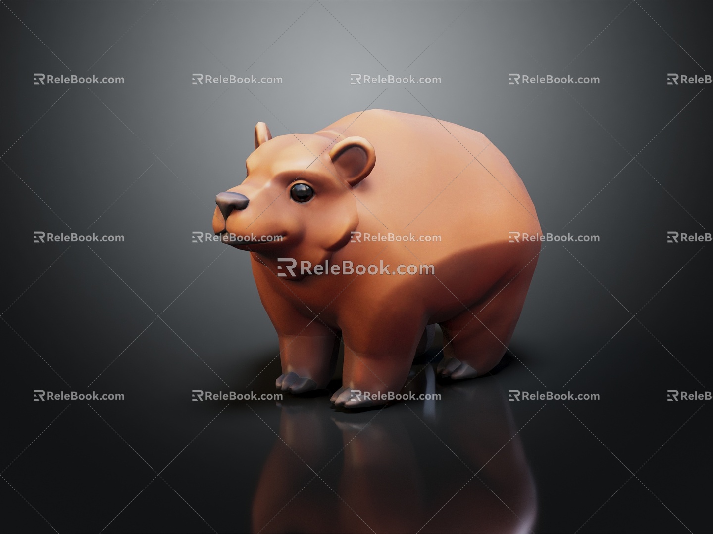 Modern toy teddy bear big bear 3d model