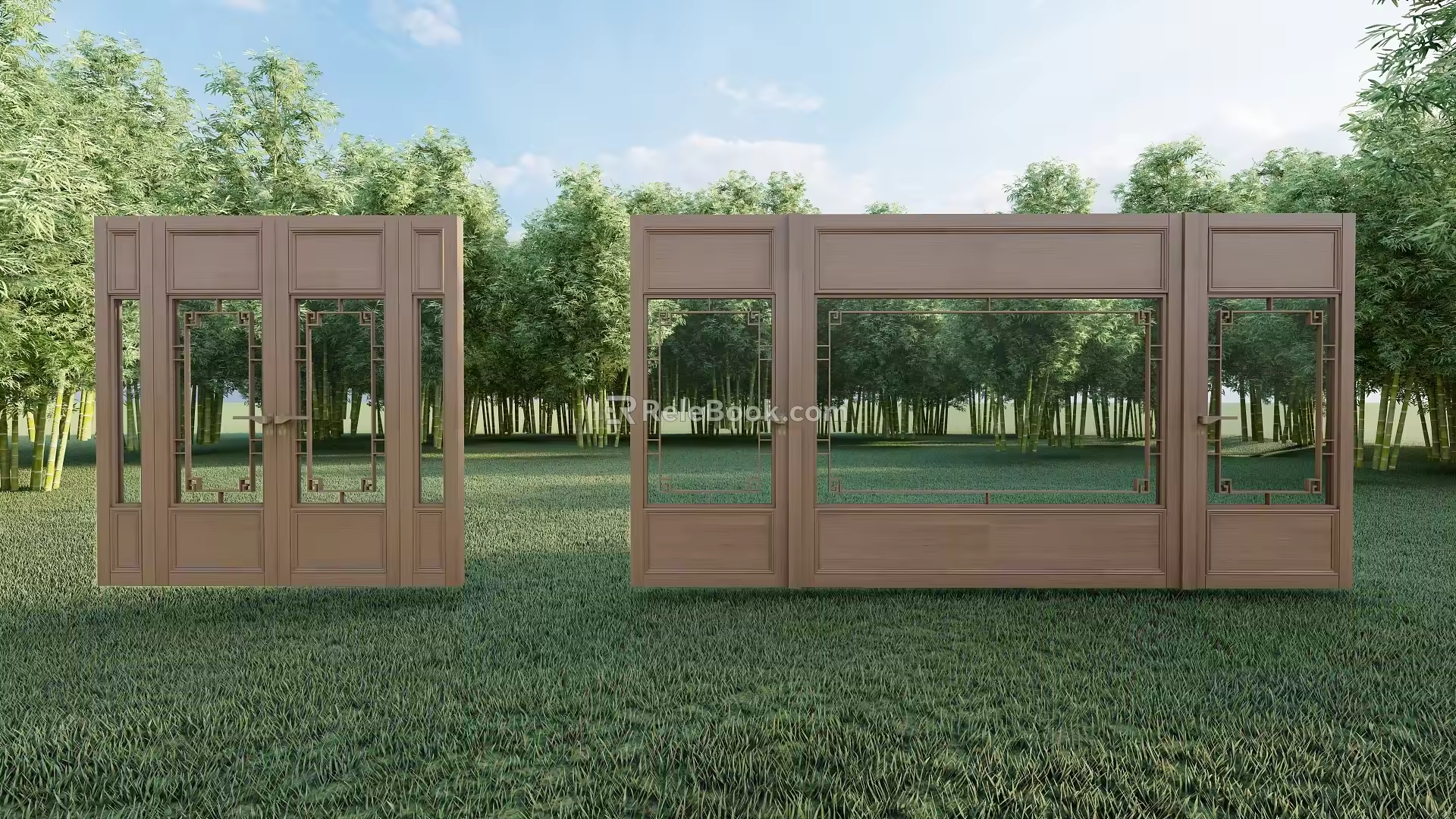 new chinese style gate 3d model