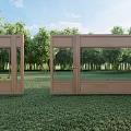 new chinese style gate 3d model